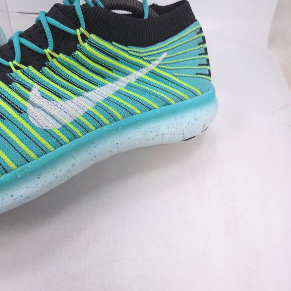 Nike Free RN Motion Flyknit Athletic Shoe Womens Size 10 834585-300 Green - Picture 8 of 10